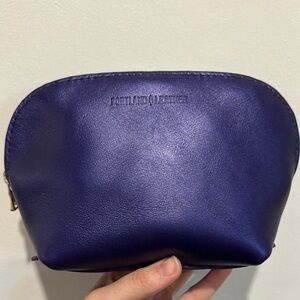 Portland Leather Purple Cosmetic Bag Sleek Design